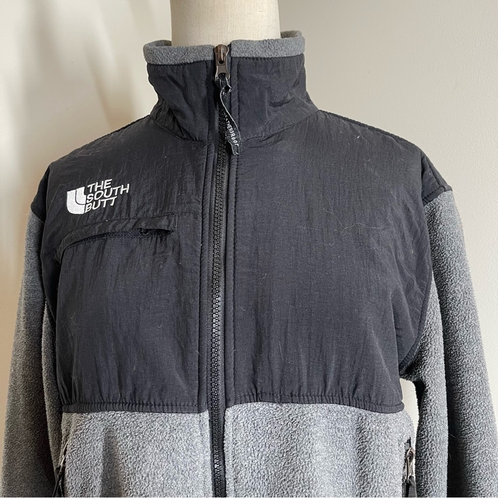 The South Butt Kids-SZ L-Authentic Grey Weatherproof North Face Parody Jacket